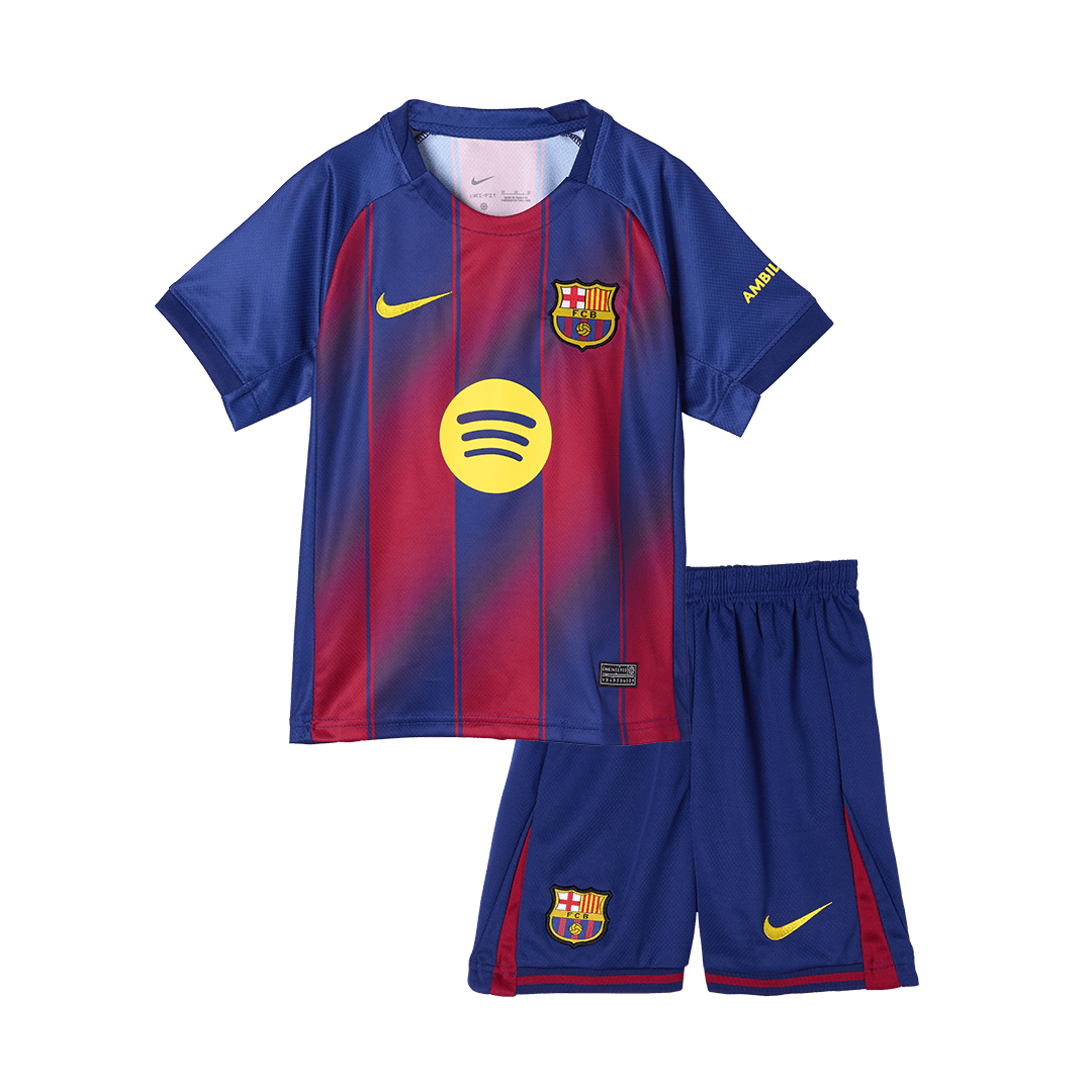 Kit de football Domicile Barcelone 2025/26 pour enfant [PREMIUM]