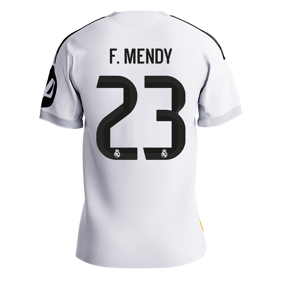 Maillot de football domicile F.MENDY #23 Real Madrid saison 2025/26 version joueur - Coupe ajustée [PREMIUM]