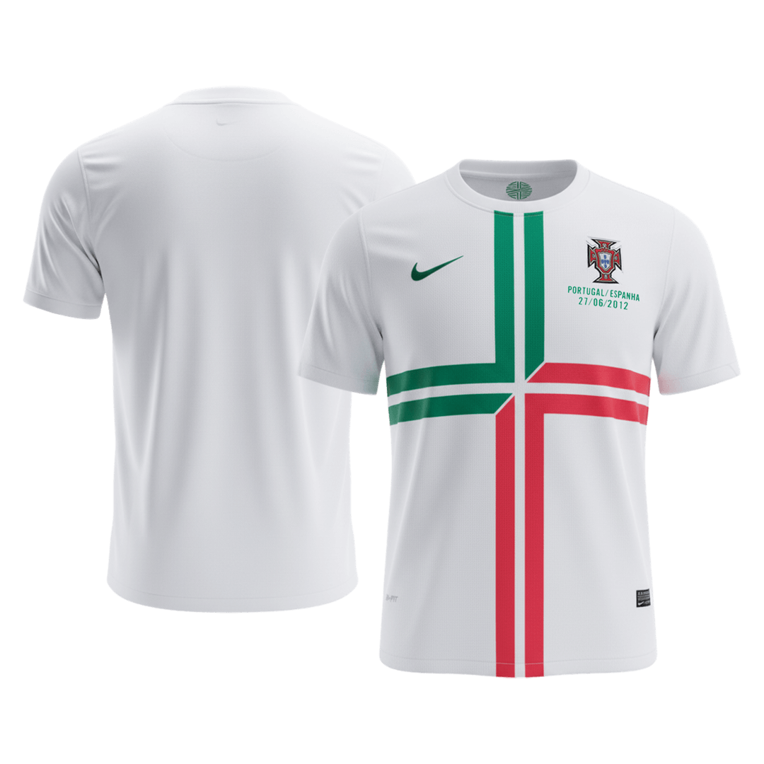 Maillot de foot extérieur rétro Portugal 2012 pour homme
