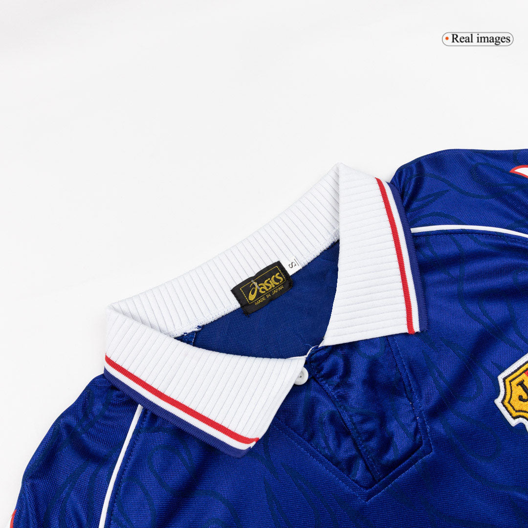 Maillot de football rétro domicile à manches longues pour homme Japon Coupe du Monde 1998