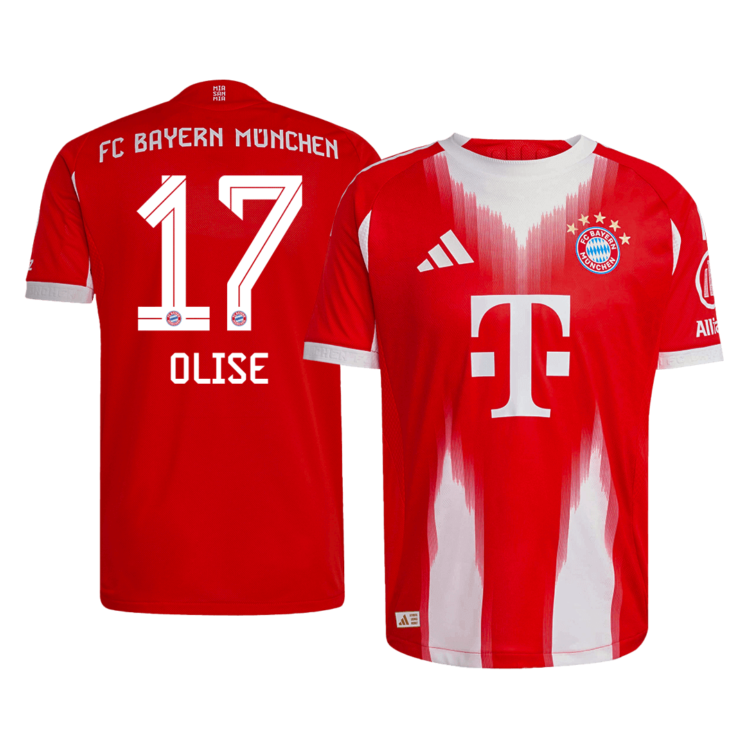 Maillot de foot domicile OLISE #17 Bayern Munich 2025/26 version joueur homme - Coupe ajustée