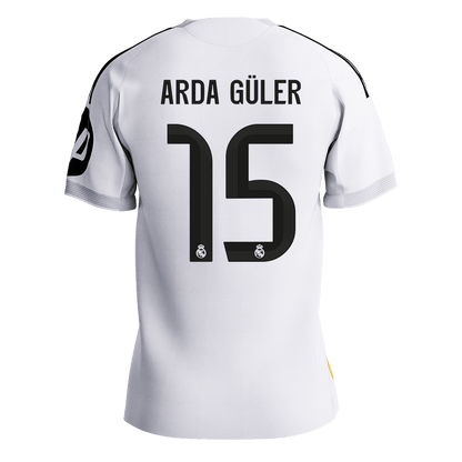 Maillot de football domicile homme Real Madrid 2025/26 ARDA GÜLER #15 - Coupe slim [PREMIUM]