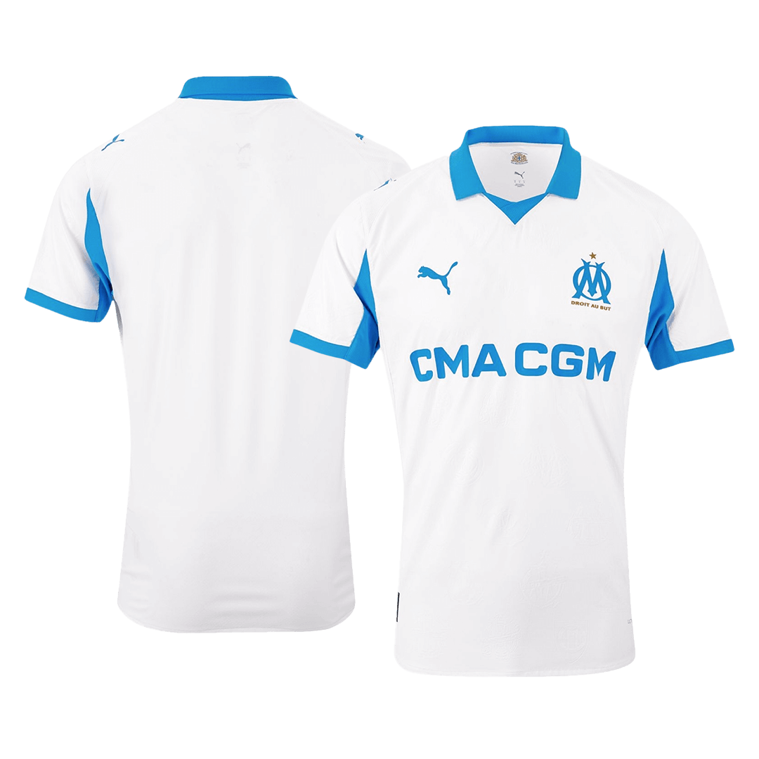 Maillot Domicile de Football Homme Marseille Saison 2025/26 Version Joueur - Coupe Ajustée