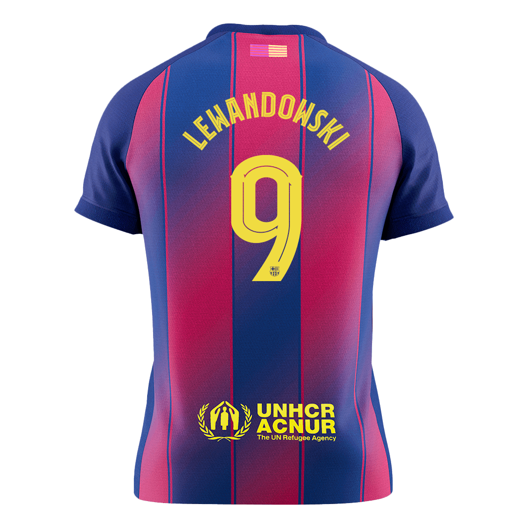 Maillot de football domicile homme Barcelone UCL 2025/26 LEWANDOWSKI #9 [PREMIUM]