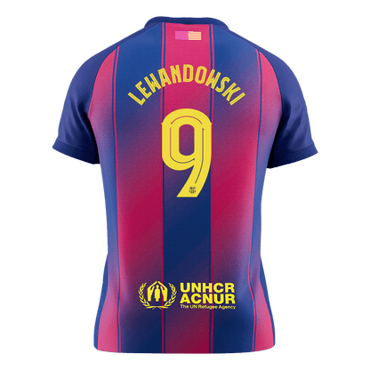 Maillot de football domicile homme Barcelone UCL 2025/26 LEWANDOWSKI #9 [PREMIUM]