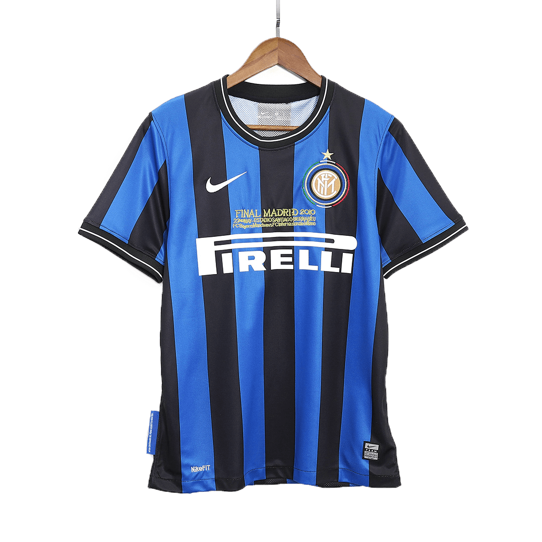 Maillot de foot domicile rétro Inter Milan LDC Finale 2009/10 pour homme