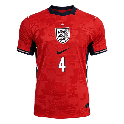 RICE #4 Men's England World Cup 2026 Player Version Away Soccer Jersey - Slim Fit