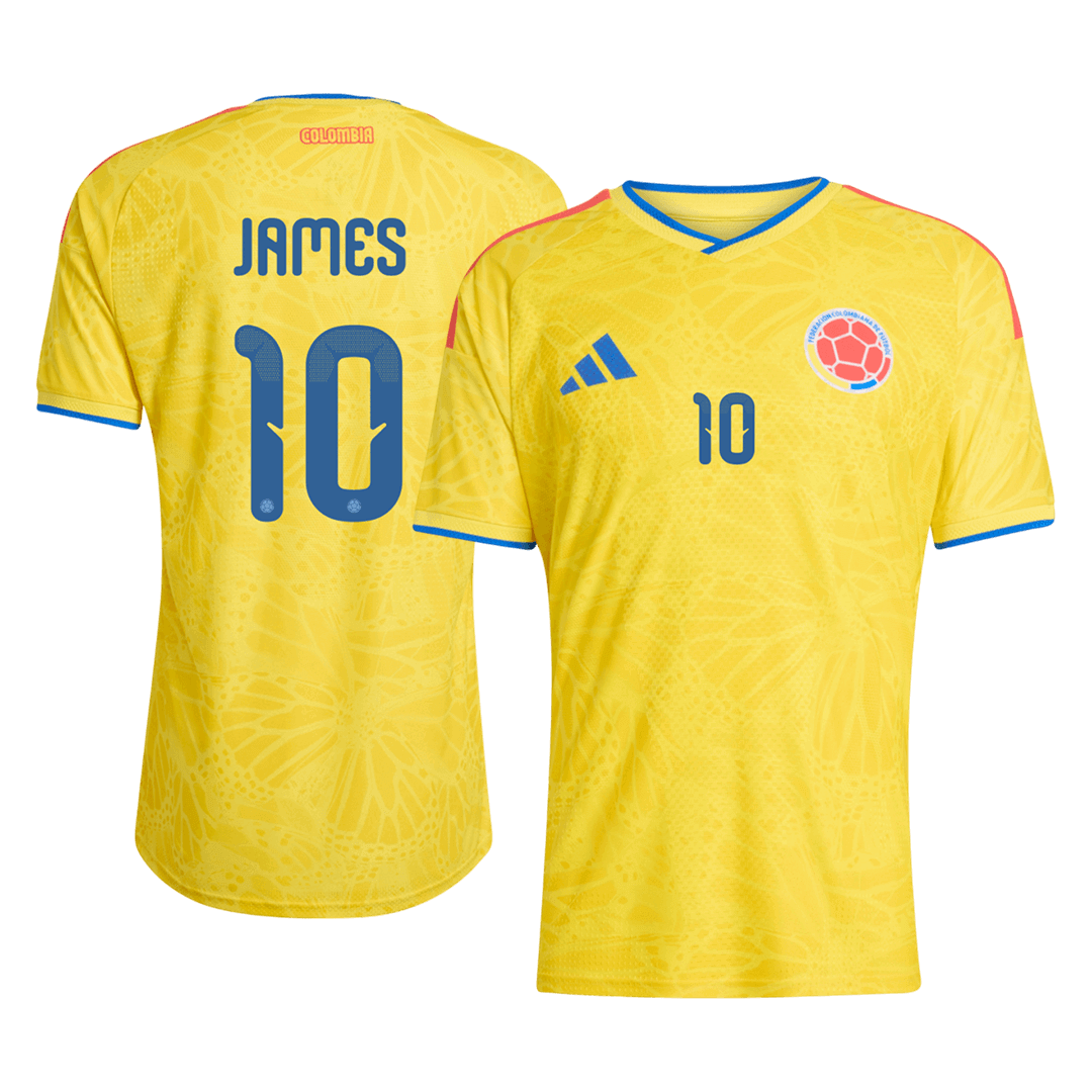 Maillot de foot domicile JAMES #10 Colombie Coupe du Monde 2026 pour homme – Version Joueur – Coupe ajustée