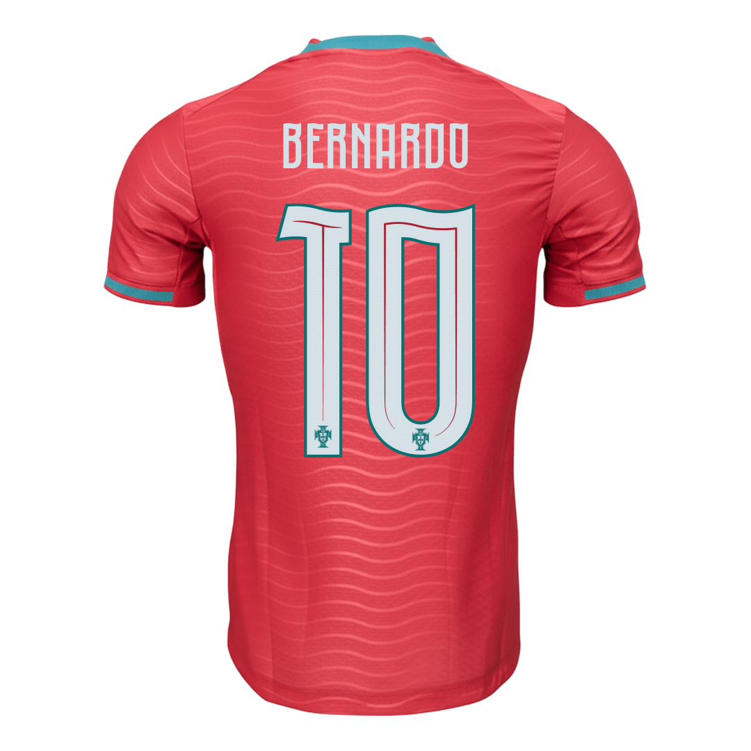 Maillot de foot domicile Portugal Coupe du Monde 2026 BERNARDO #10 pour homme - Version joueur - Coupe ajustée