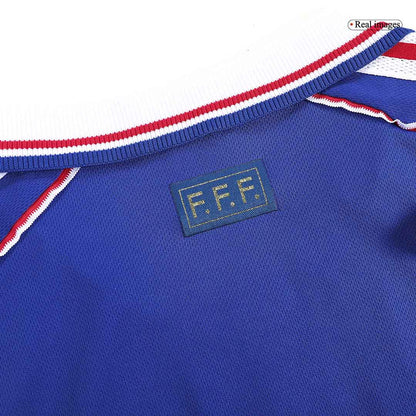 Maillot de foot domicile rétro homme France Coupe du Monde 1998