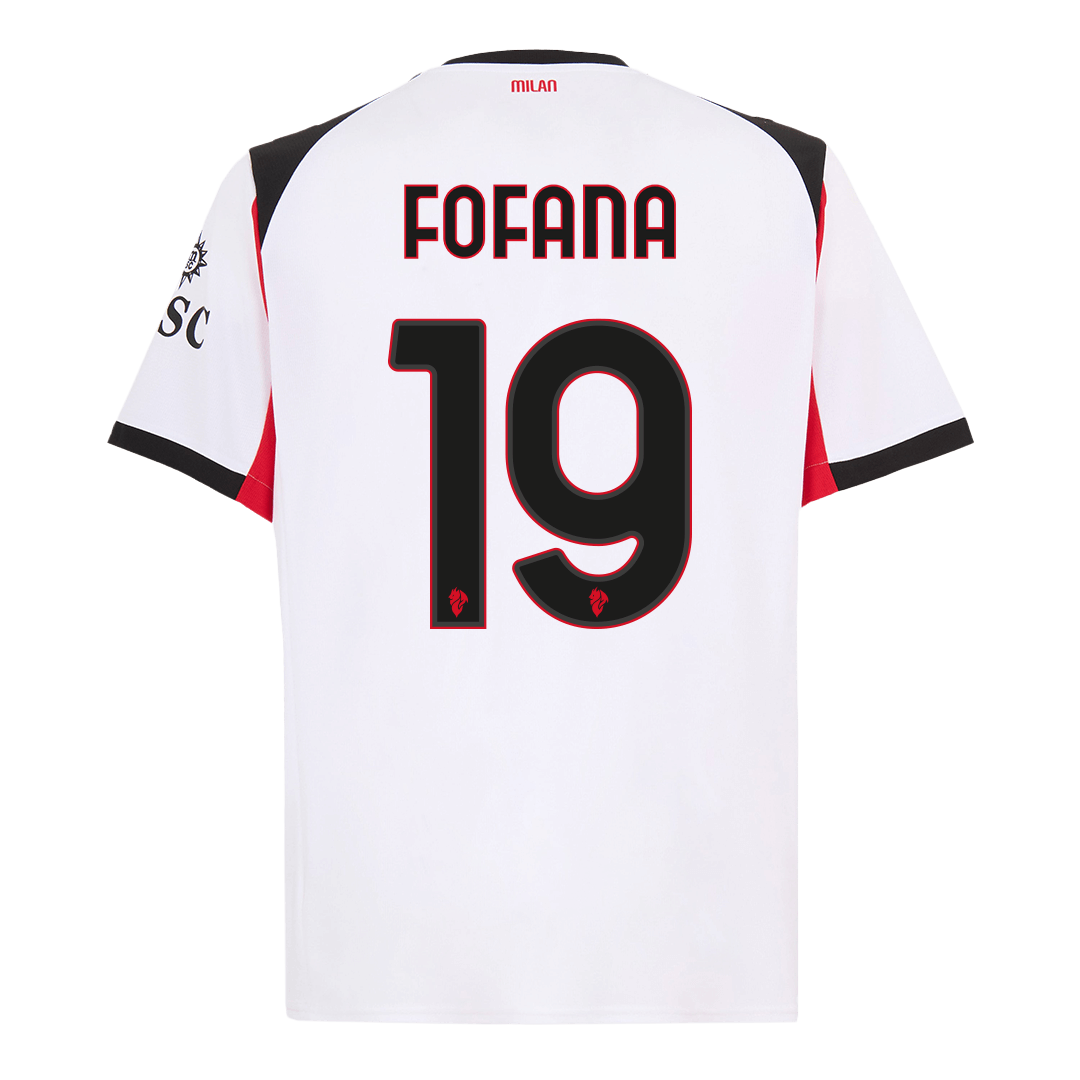Maillot de football extérieur FOFANA #19 AC Milan 2025/26 pour homme