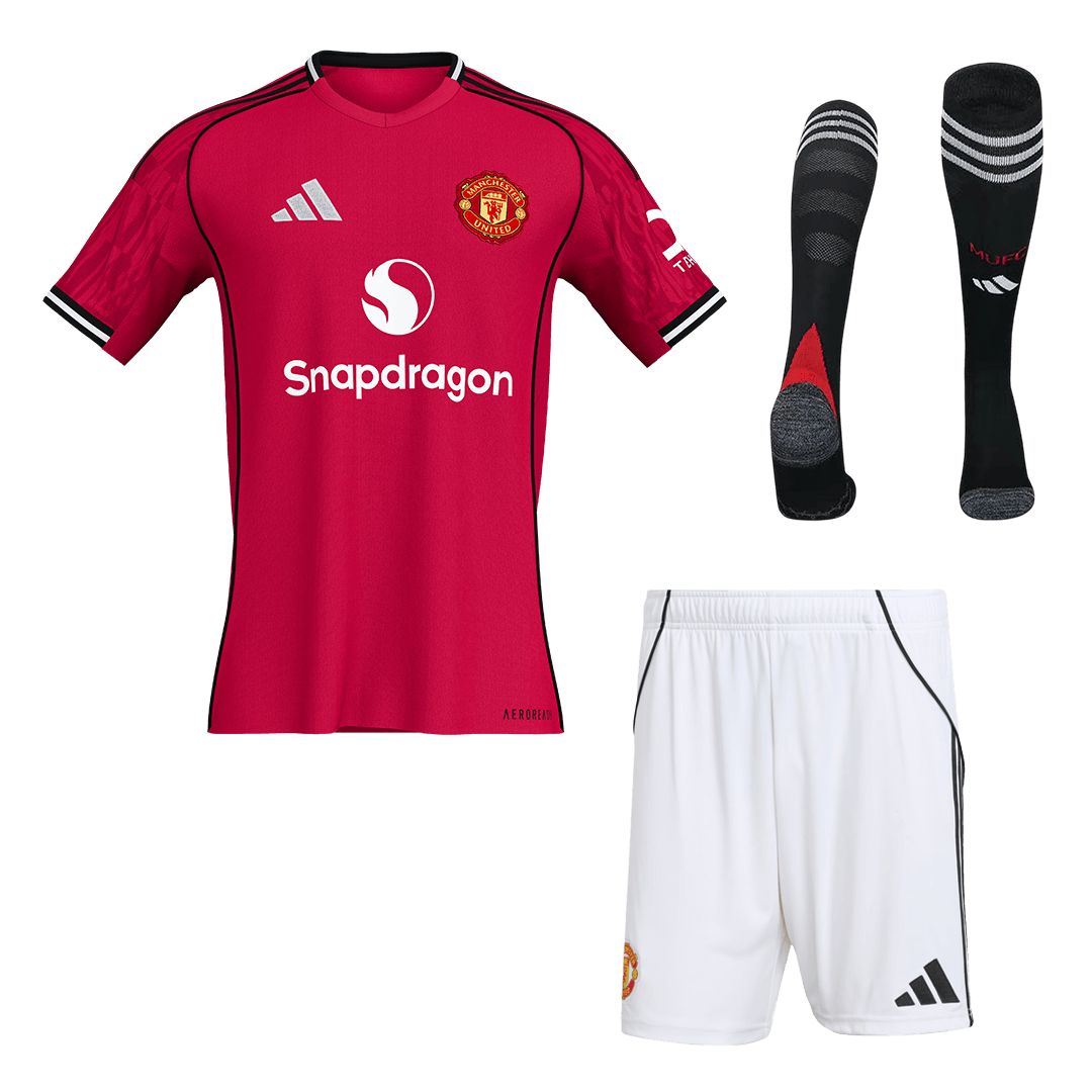 Maillot de Foot Domicile Manchester United 2025/26 Homme Kit Complet [PREMIUM]