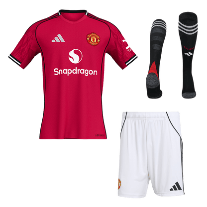 Maillot de Foot Domicile Manchester United 2025/26 Homme Kit Complet [PREMIUM]