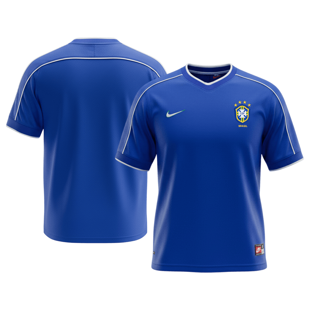 Maillot de foot extérieur rétro Brésil 1998 pour homme