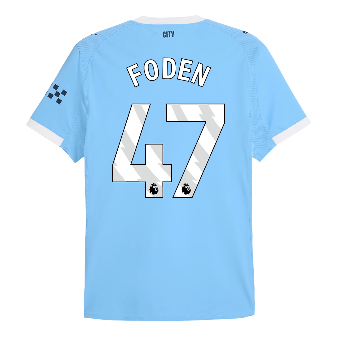 Maillot de Foot Domicile Homme Manchester City 2025/26 Version Joueur F. FODEN #47 - Coupe Ajustée