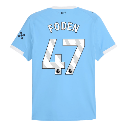Maillot de Foot Domicile Homme Manchester City 2025/26 Version Joueur F. FODEN #47 - Coupe Ajustée