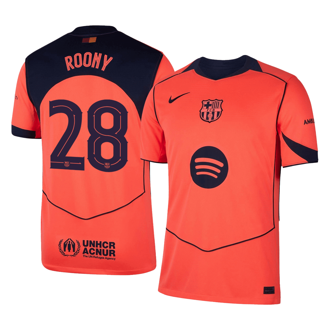 Maillot de foot ROONY #28 Barcelone 2025/26 Troisième Extérieur Homme