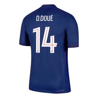 Maillot de football D.DOUÉ #14 PSG Domicile 2025/26 pour homme - Version joueur - Coupe ajustée