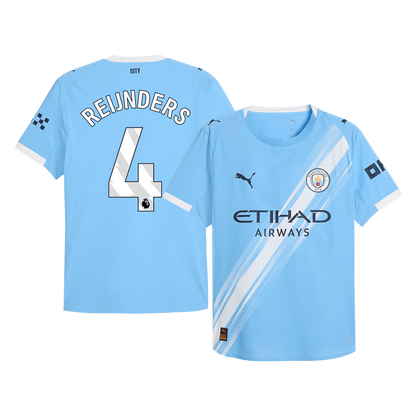 REIJNDERS #4 Maillot de Foot Domicile Homme Manchester City Version Joueur 2025/26 - Coupe Slim