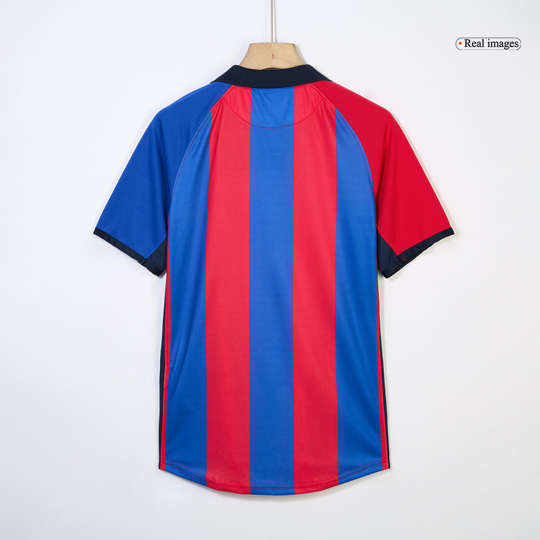Maillot de football rétro domicile FC Barcelone 2001/02 pour homme