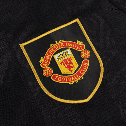 Maillot de football rétro domicile à manches longues Manchester United 1993/94 pour homme