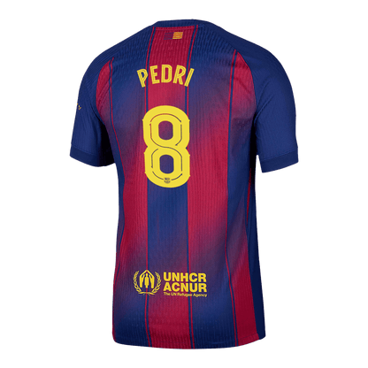 Maillot de foot domicile FC Barcelone PEDRI #8 version joueur UCL 2025/26 pour homme - Coupe ajustée