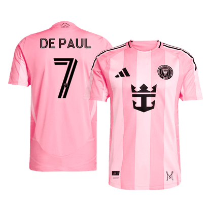 Maillot de football domicile Inter Miami CF 2025 DE PAUL #7 pour homme - Version joueur - Coupe ajustée