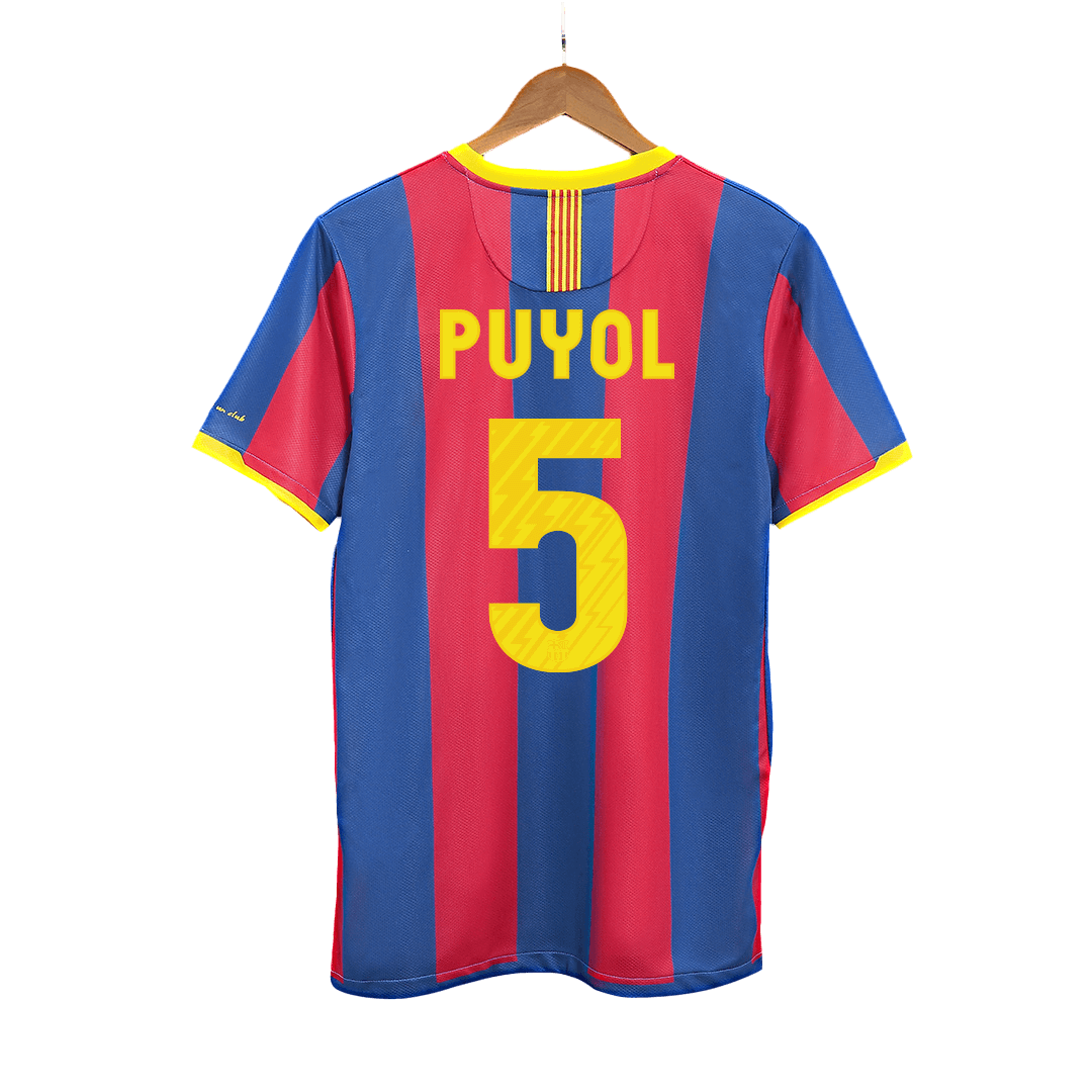 Maillot de foot domicile Homme Barcelone 2010/11 Rétro PUYOL #5