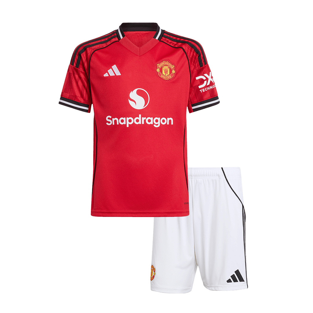 Maillot de football domicile Manchester United 2025/26 pour enfant