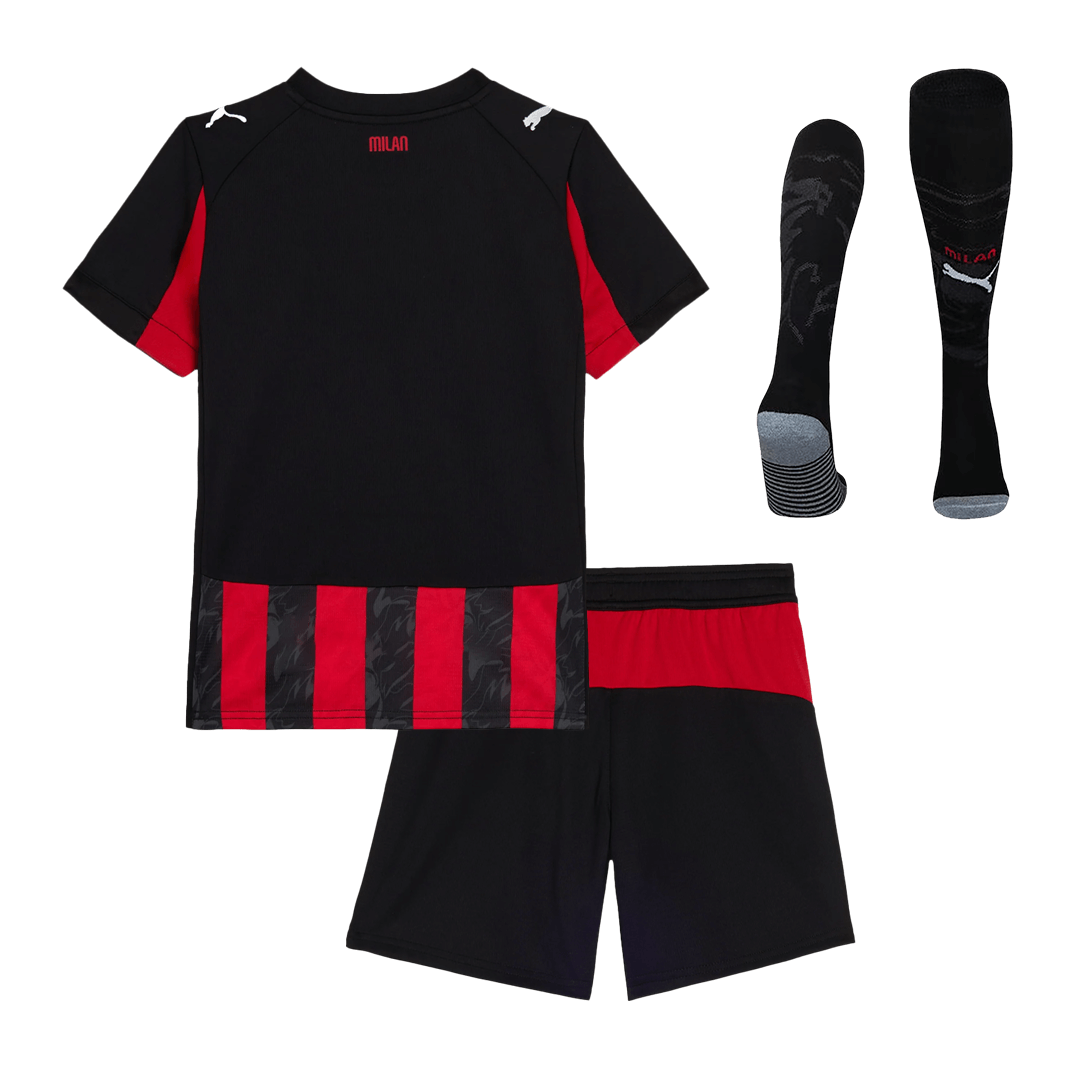 Ensemble complet maillot de foot domicile enfant AC Milan 2025/26