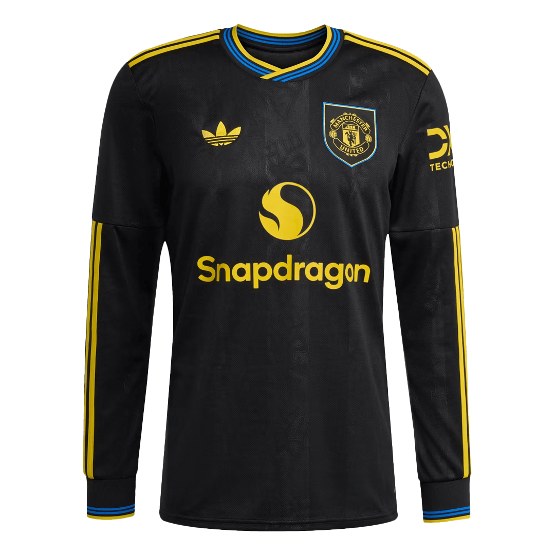 Maillot de foot extérieur à manches longues homme Manchester United 2025/26 troisième