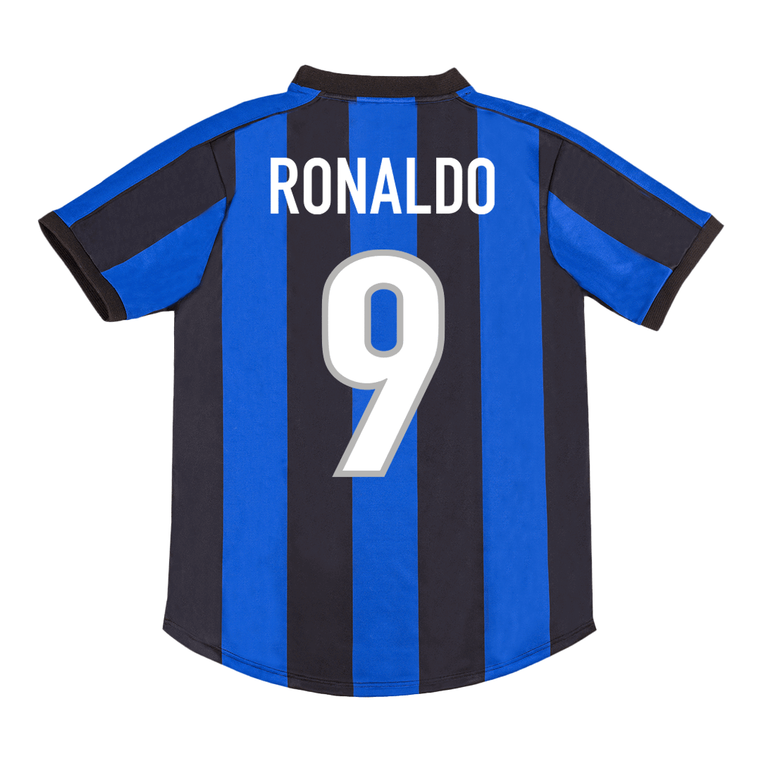 Maillot de football domicile homme Inter Milan 1999/00 Rétro RONALDO #9