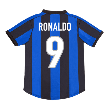 Maillot de football domicile homme Inter Milan 1999/00 Rétro RONALDO #9