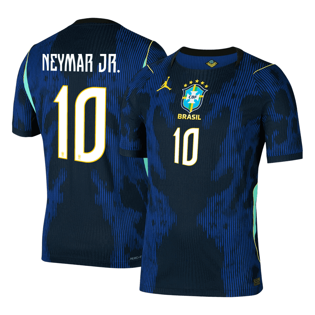 NEYMAR JR. #10 Men's Brazil World Cup 2026 Player Version Away Soccer Jersey - Slim Fit