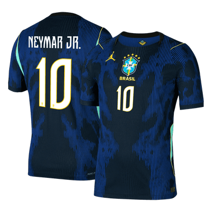 NEYMAR JR. #10 Men's Brazil World Cup 2026 Player Version Away Soccer Jersey - Slim Fit