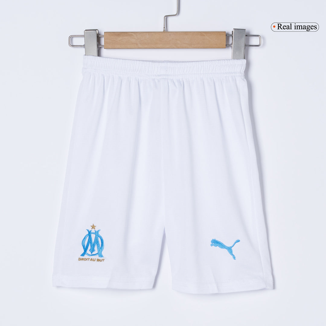 Ensemble Maillot Domicile de Football Enfant Marseille 2025/26