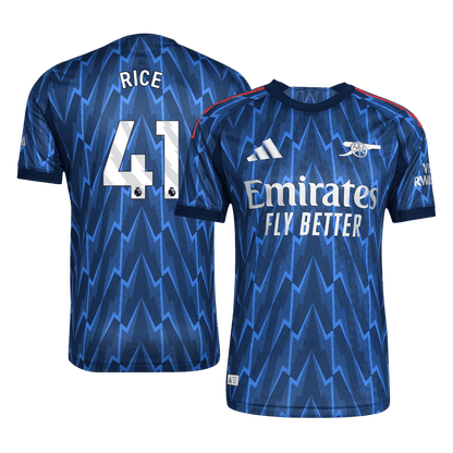 RICE #41 Maillot de foot extérieur Arsenal 2025/26 pour homme - Version joueur - Coupe ajustée