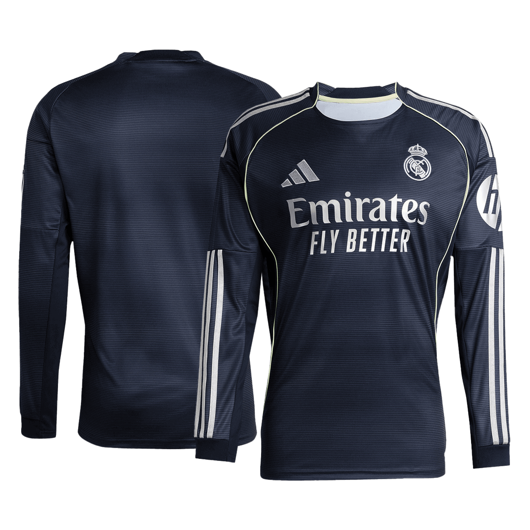 Maillot de football manches longues extérieur Real Madrid 2025/26 pour homme