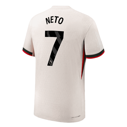 Maillot de football NETO #7 extérieur version joueur Chelsea 2025/26 pour homme - Coupe ajustée