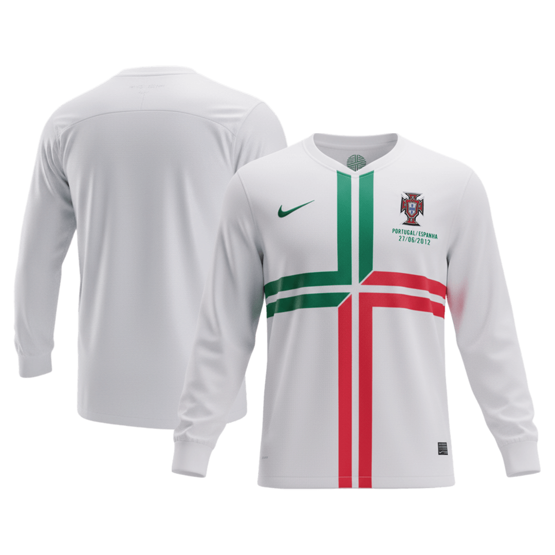 Maillot de foot rétro homme Portugal 2012 extérieur manches longues