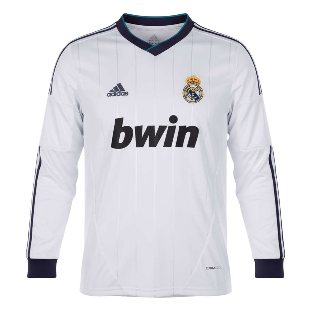 Maillot de football rétro domicile manches longues Real Madrid 2012/13 pour homme