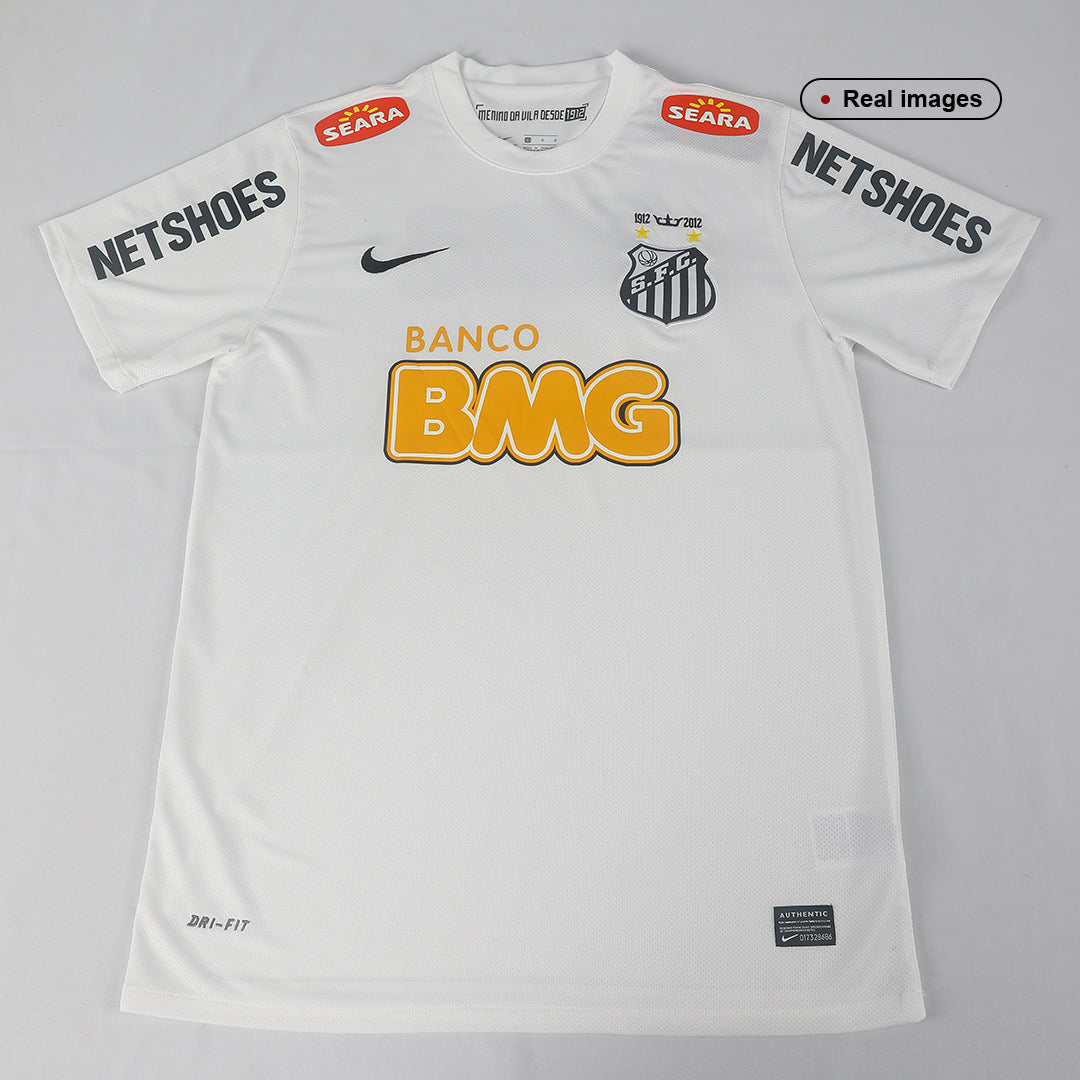 Maillot de football domicile Santos FC 2012 rétro pour homme NEYMAR JR #11
