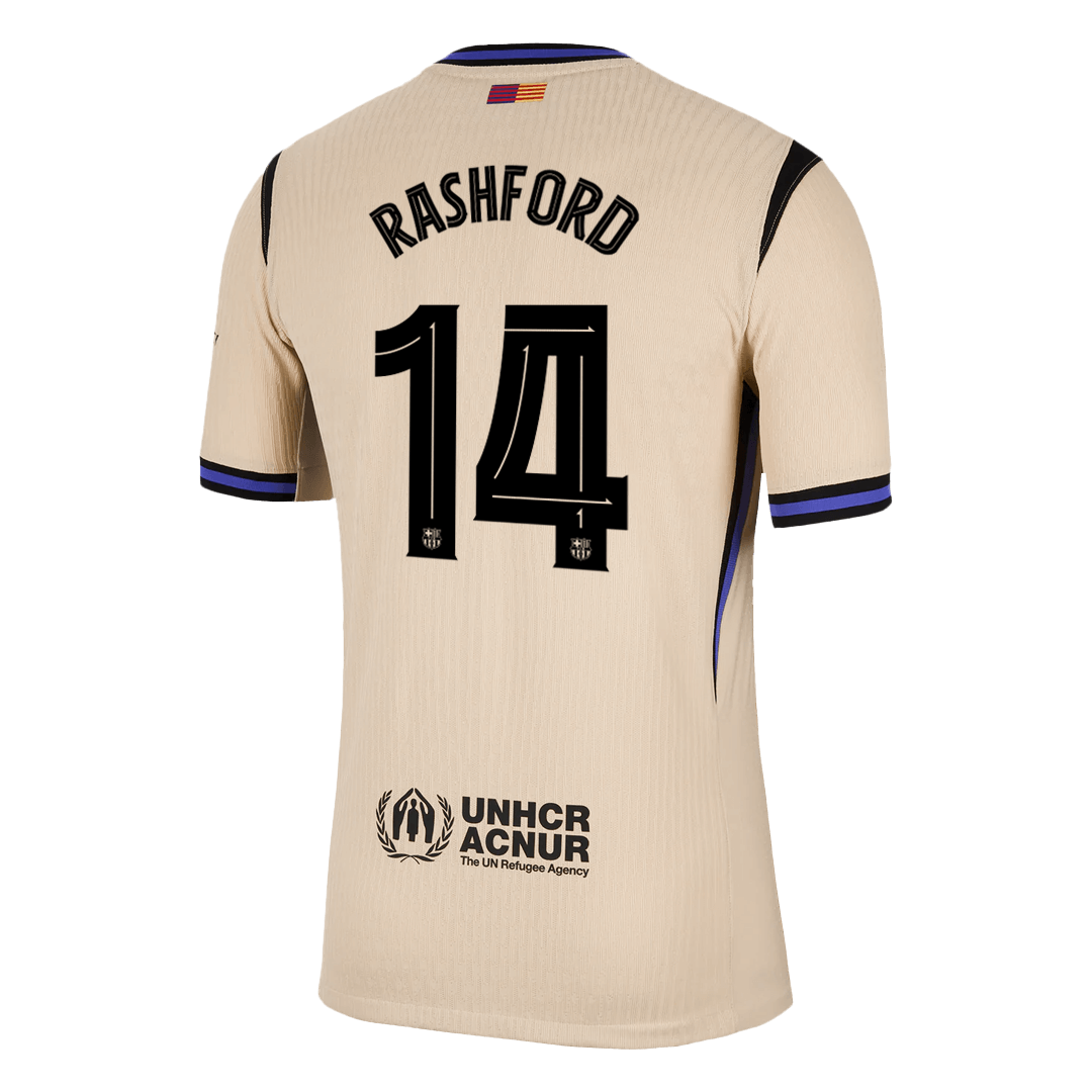 Maillot de foot extérieur RASHFORD #14 Homme FC Barcelone UCL 2025/26 version joueur - Coupe ajustée