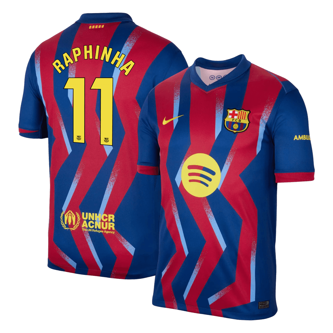Maillot de Foot Quatrième Extérieur Homme RAPHINHA #11 Barcelone 2025/26