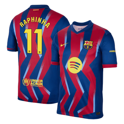 Maillot de Foot Quatrième Extérieur Homme RAPHINHA #11 Barcelone 2025/26