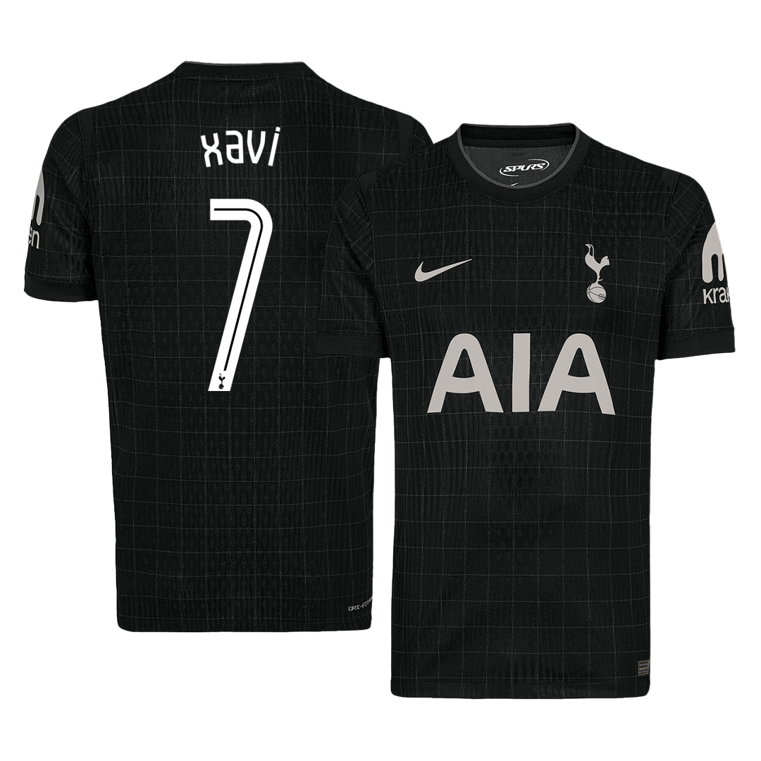 Maillot de football XAVI #7 pour homme, extérieur Tottenham Hotspur, LDC 2025/26