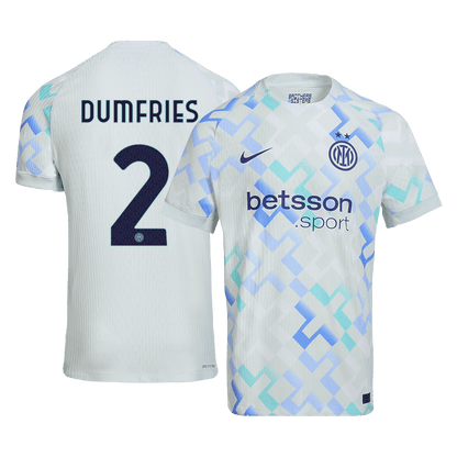 DUMFRIES #2 Maillot de foot Inter Milan 2025/26 version joueur extérieur pour homme - Coupe ajustée