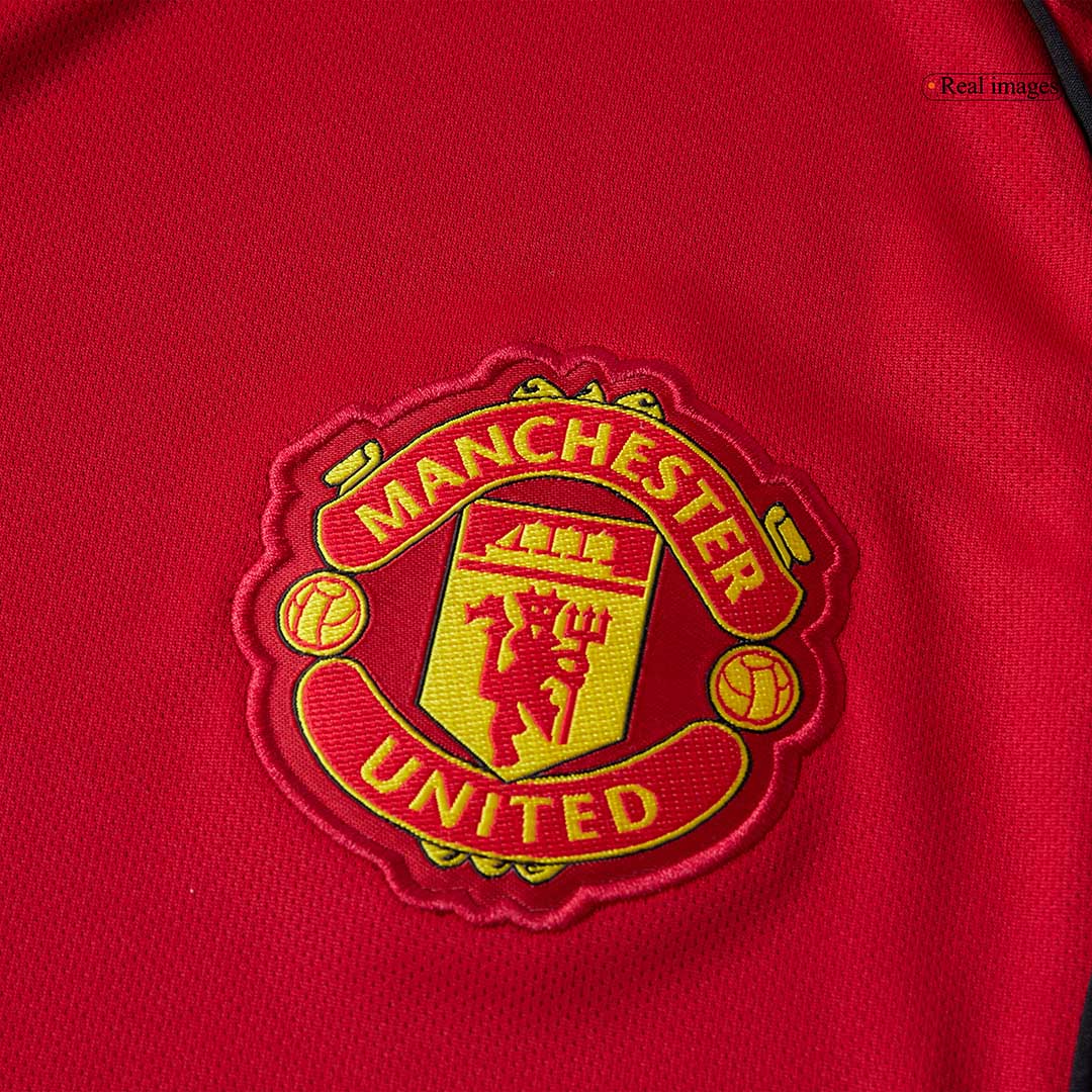 Maillot de foot à manches longues domicile Manchester United 2025/26 pour homme