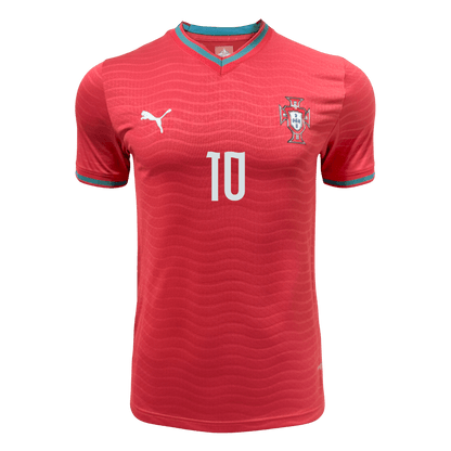 Maillot de foot domicile Portugal Coupe du Monde 2026 BERNARDO #10 pour homme - Version joueur - Coupe ajustée