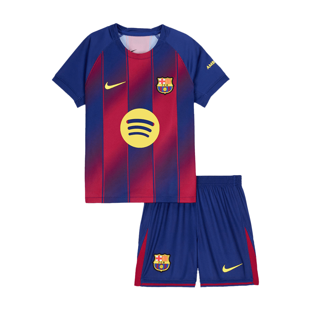Kit de football Domicile Barcelone 2025/26 pour enfant [PREMIUM]